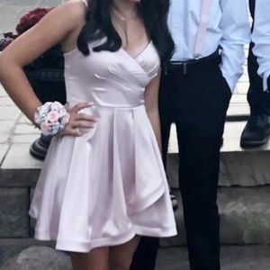 Baby pink homecoming dress